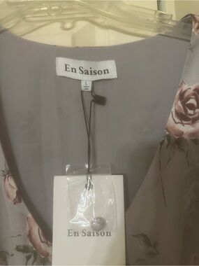 En Saison Lavender Dress with Rose Print